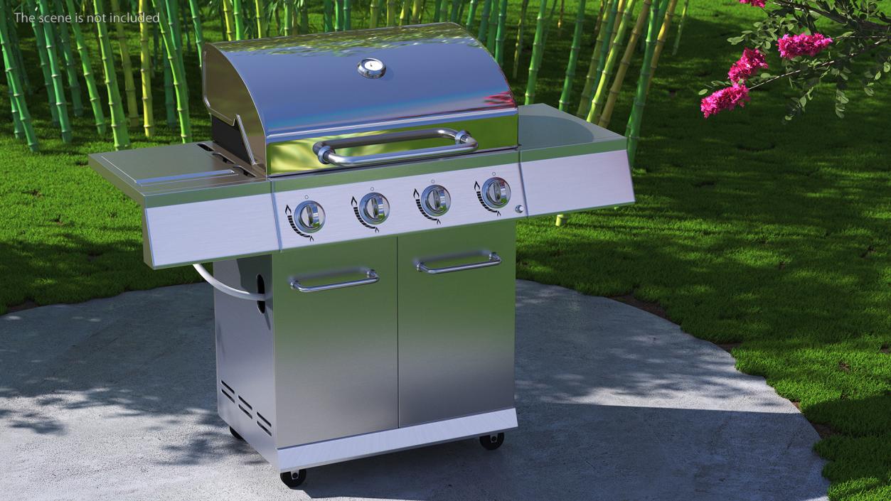 3D Stainless Steel Propane Gas Grill model