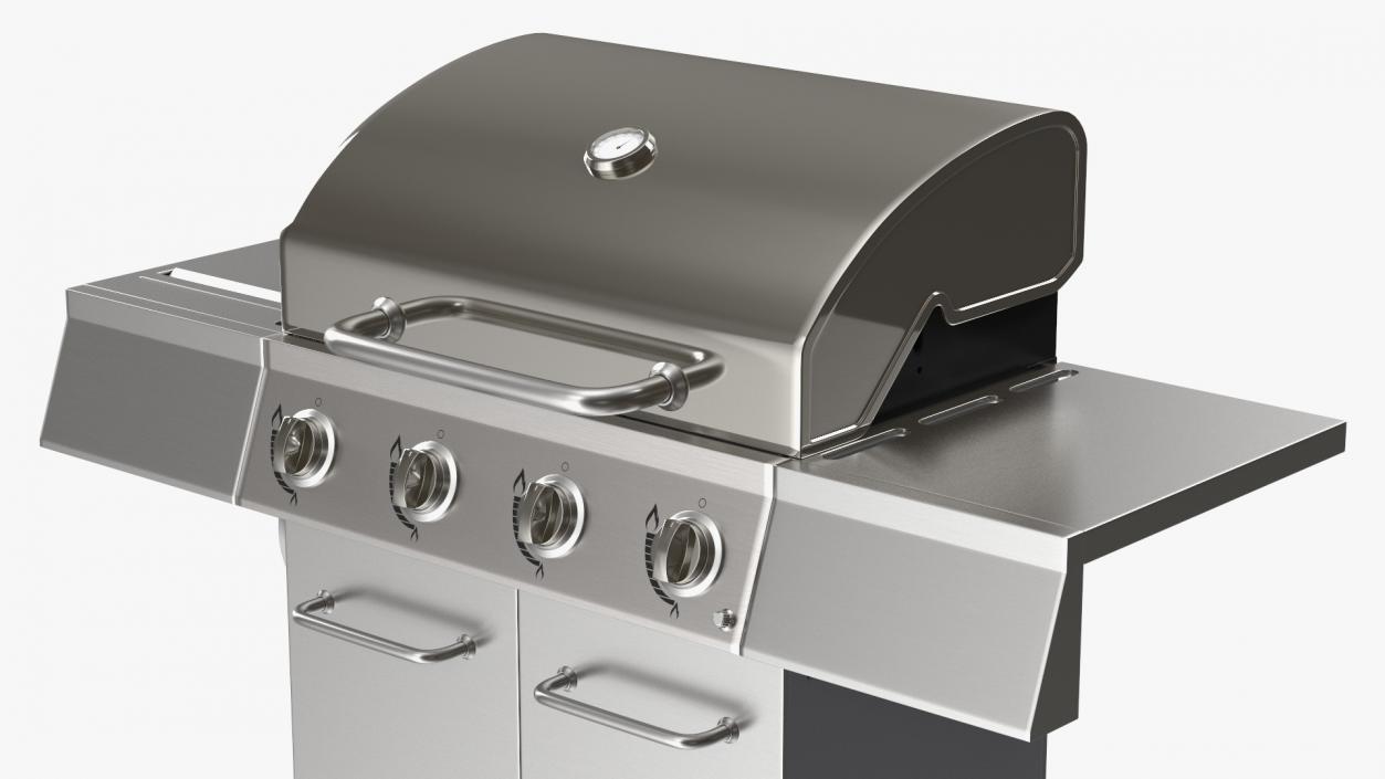 3D Stainless Steel Propane Gas Grill model