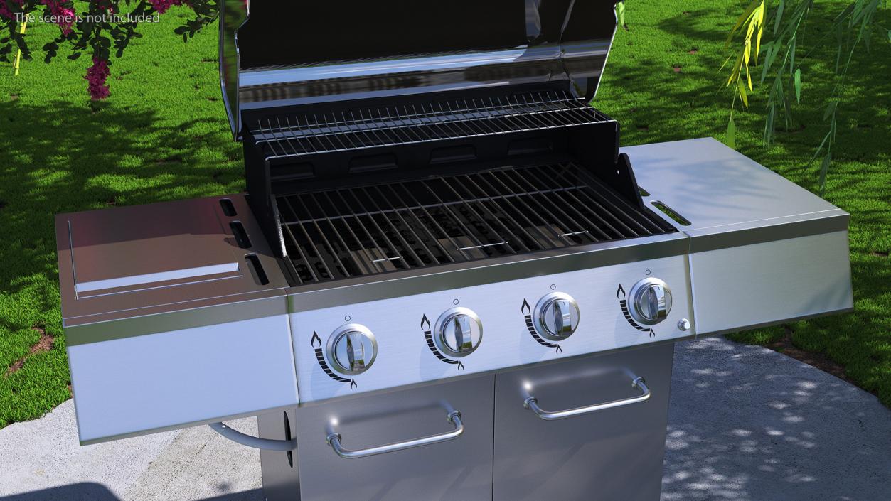 3D Stainless Steel Propane Gas Grill model