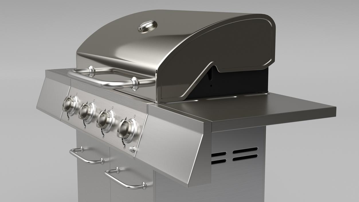 3D Stainless Steel Propane Gas Grill model