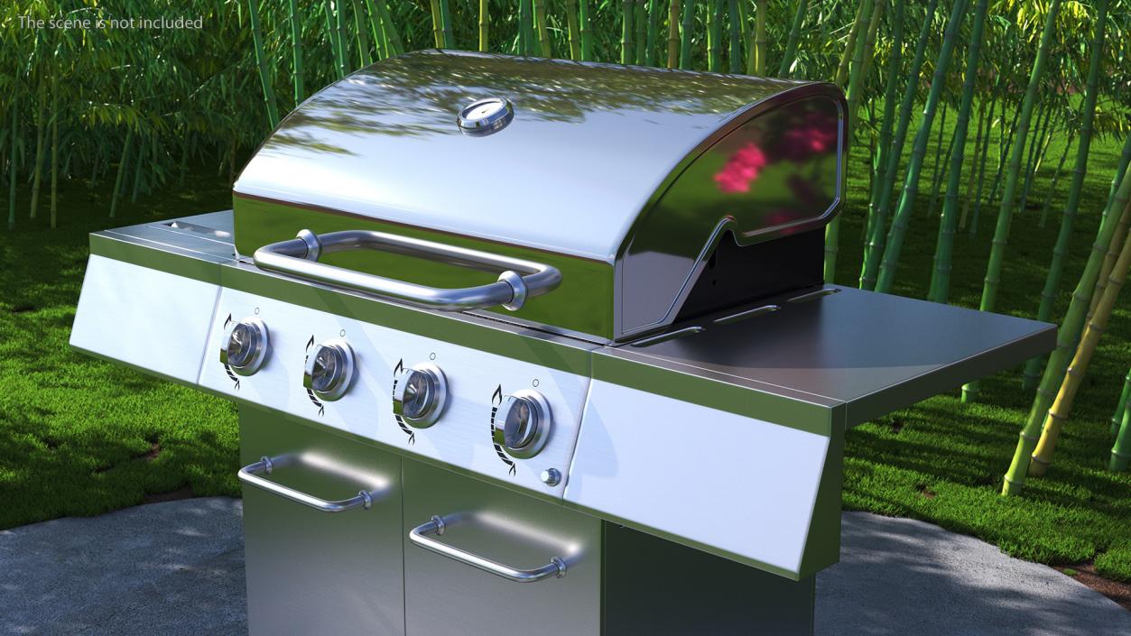 3D Stainless Steel Propane Gas Grill model