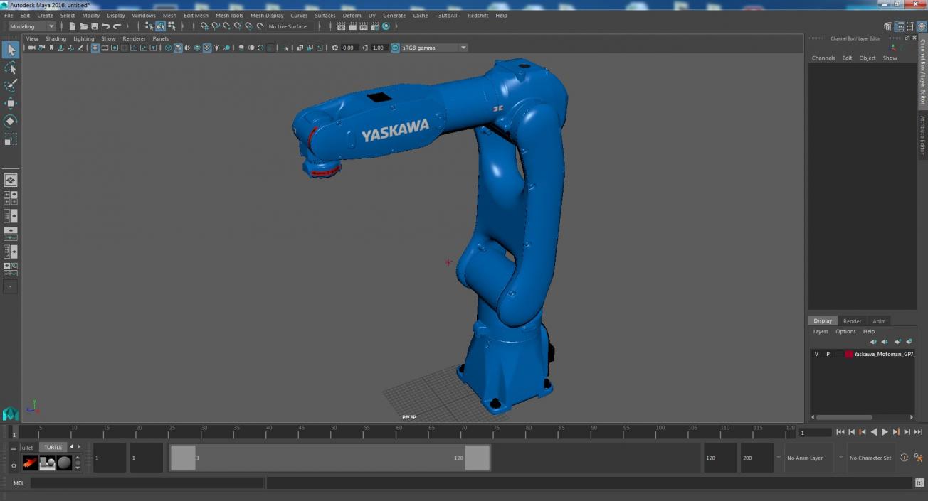 3D Yaskawa Motoman GP7 Smart Series Robot model