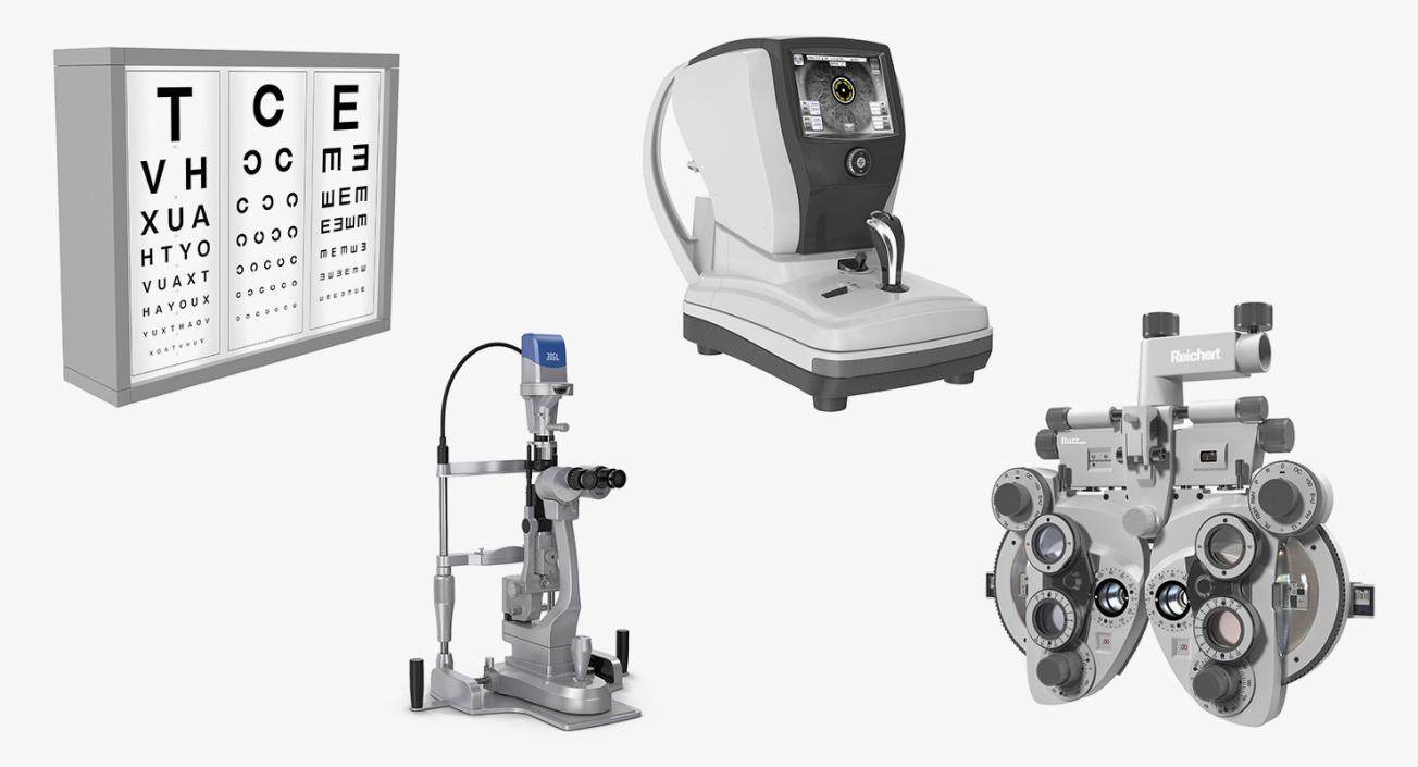 3D Eye Diagnosis and Surgery Instruments Collection model