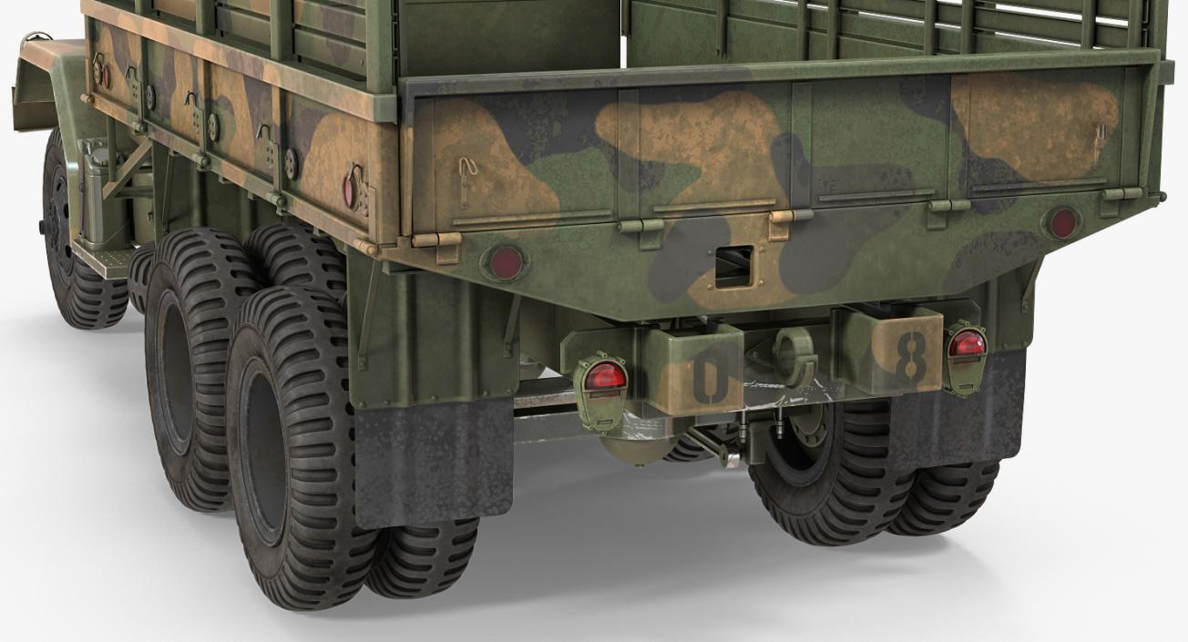 3D model US Army Cargo Truck M35 Rigged