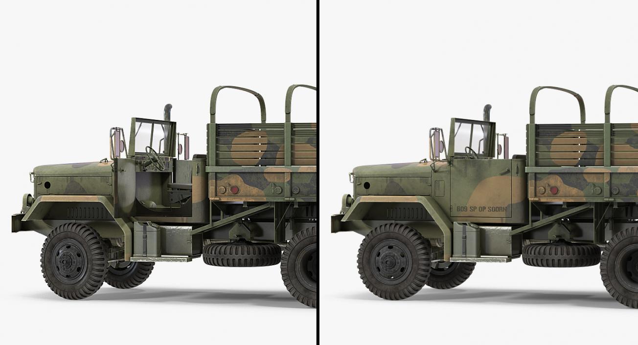 3D model US Army Cargo Truck M35 Rigged