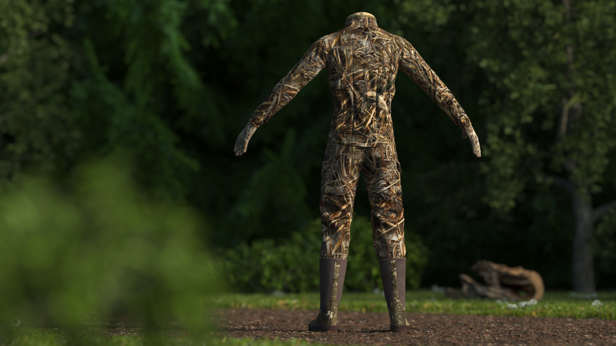 Suit for Duck Hunting Grass Camo 3D