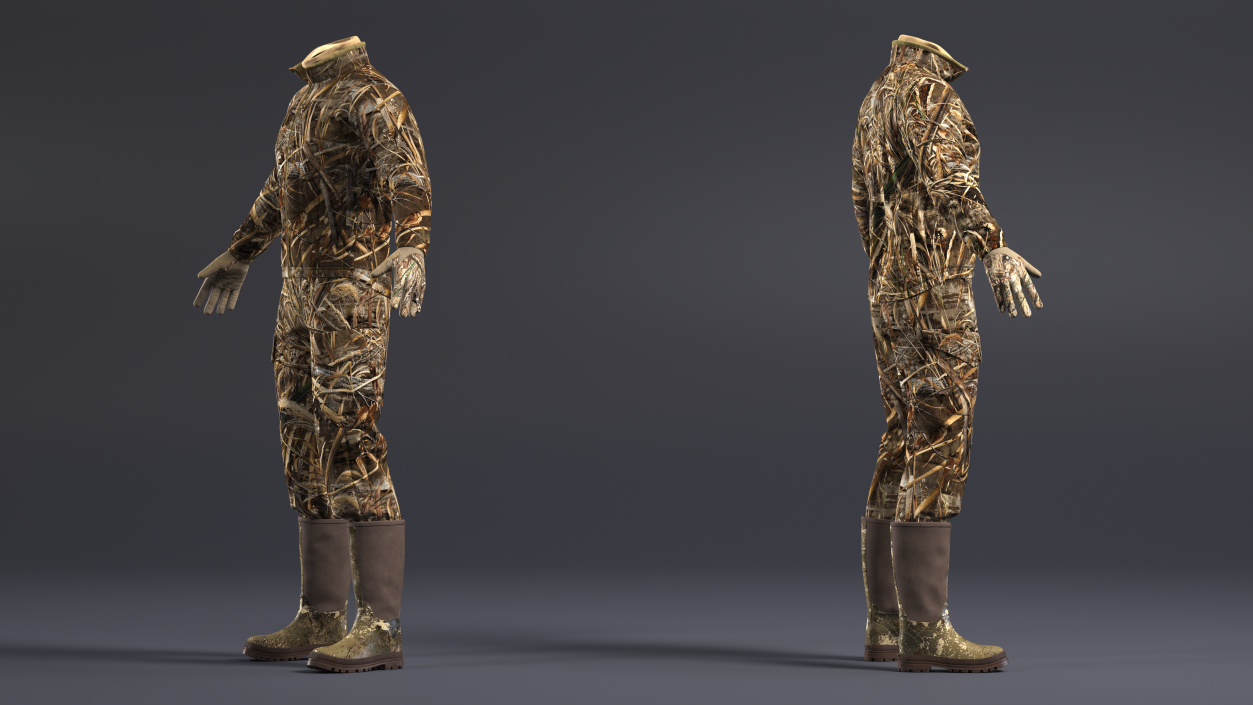 Suit for Duck Hunting Grass Camo 3D