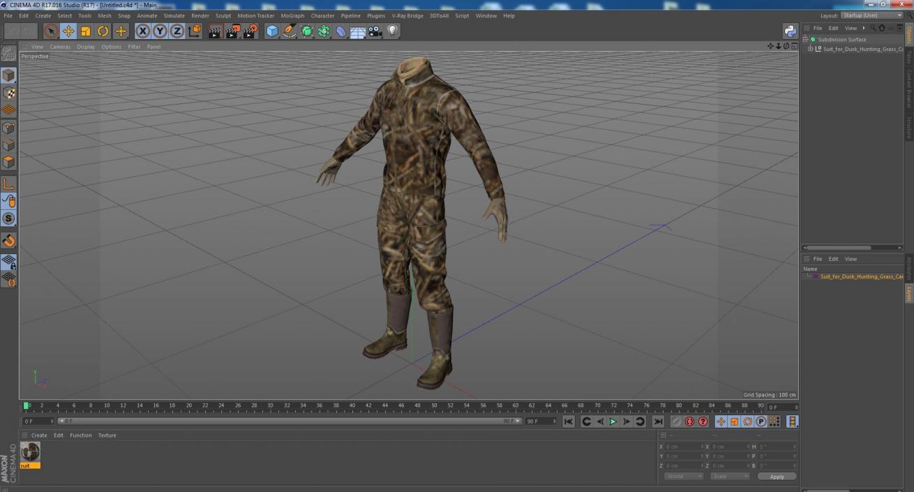 Suit for Duck Hunting Grass Camo 3D