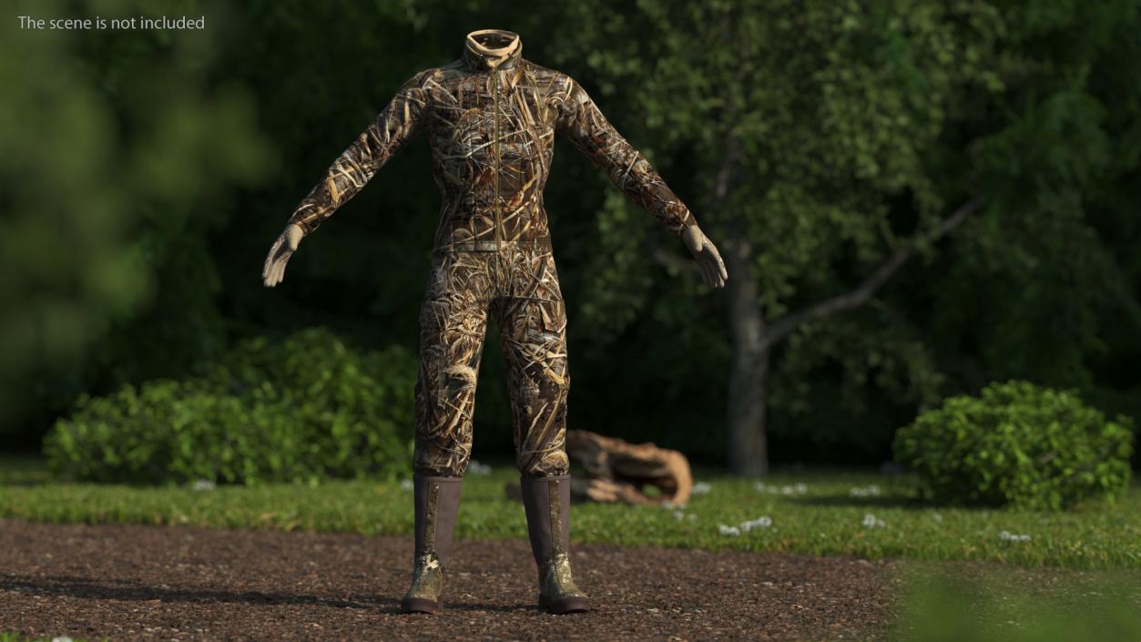 Suit for Duck Hunting Grass Camo 3D