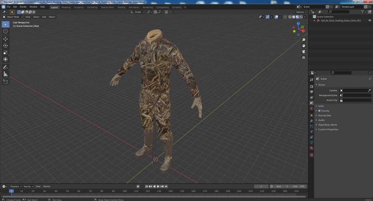 Suit for Duck Hunting Grass Camo 3D