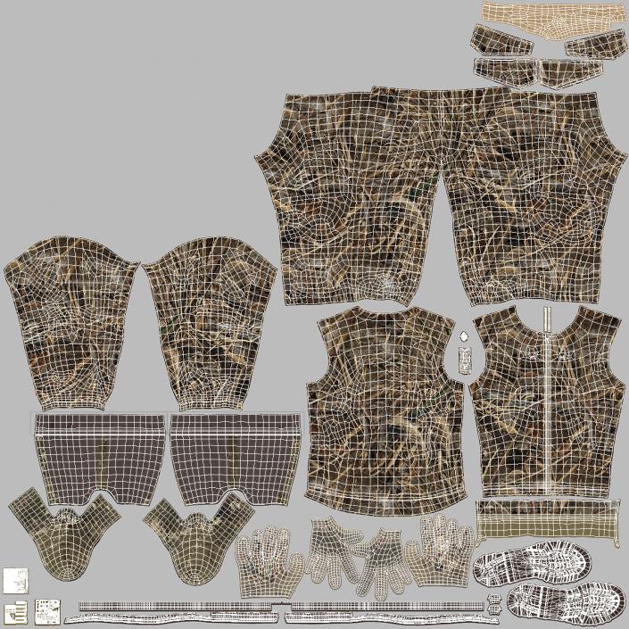 Suit for Duck Hunting Grass Camo 3D