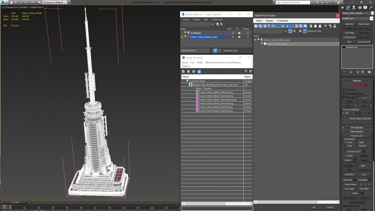 Empire State Building Spire 3D