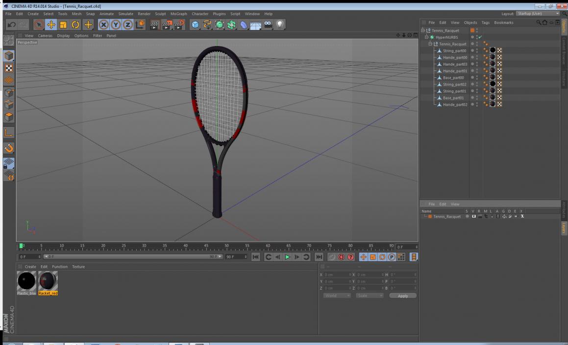 Tennis Racquet 3D model