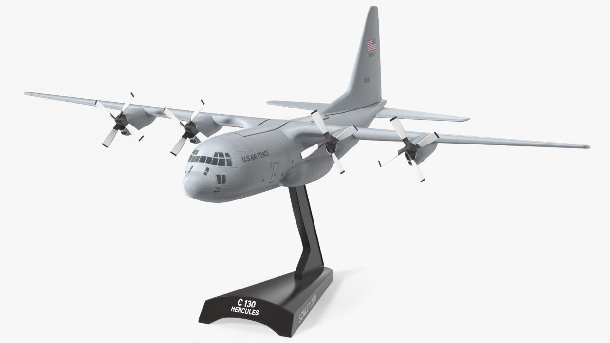 3D Hercules C130 Scale Model with Stand