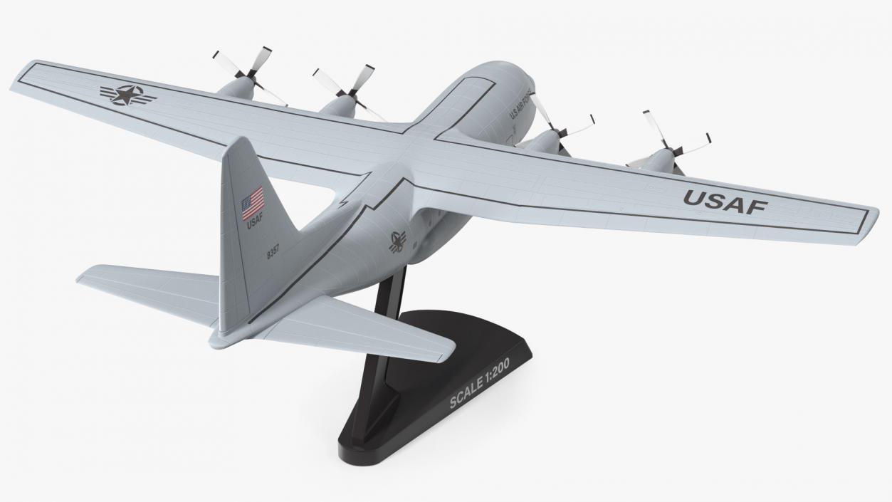 3D Hercules C130 Scale Model with Stand