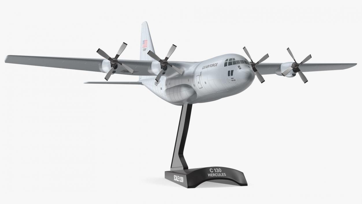 3D Hercules C130 Scale Model with Stand