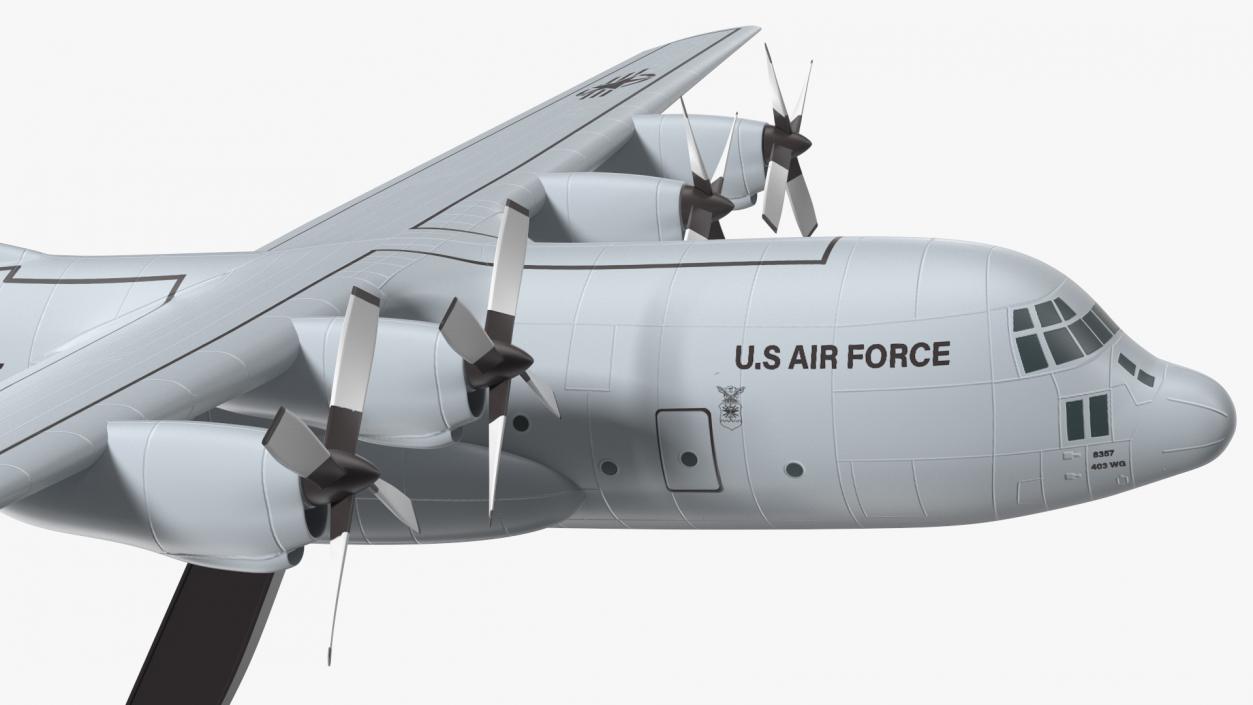 3D Hercules C130 Scale Model with Stand