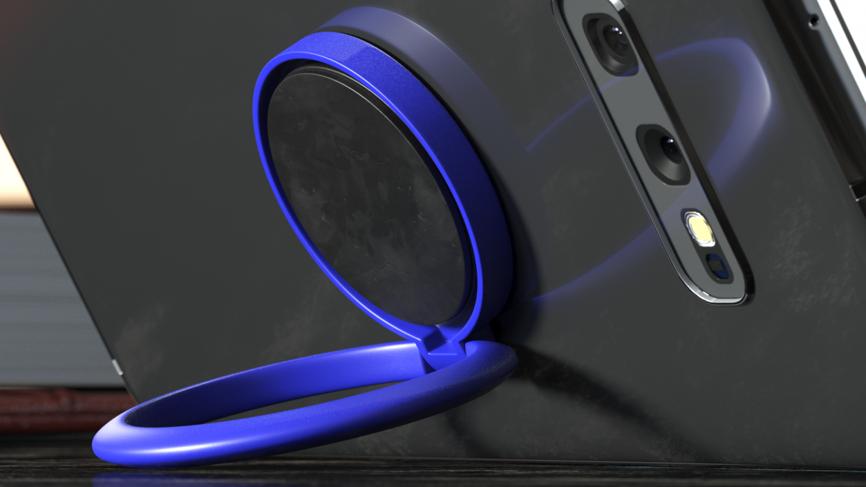 Mobile Phone Ring Holder Blue 3D model