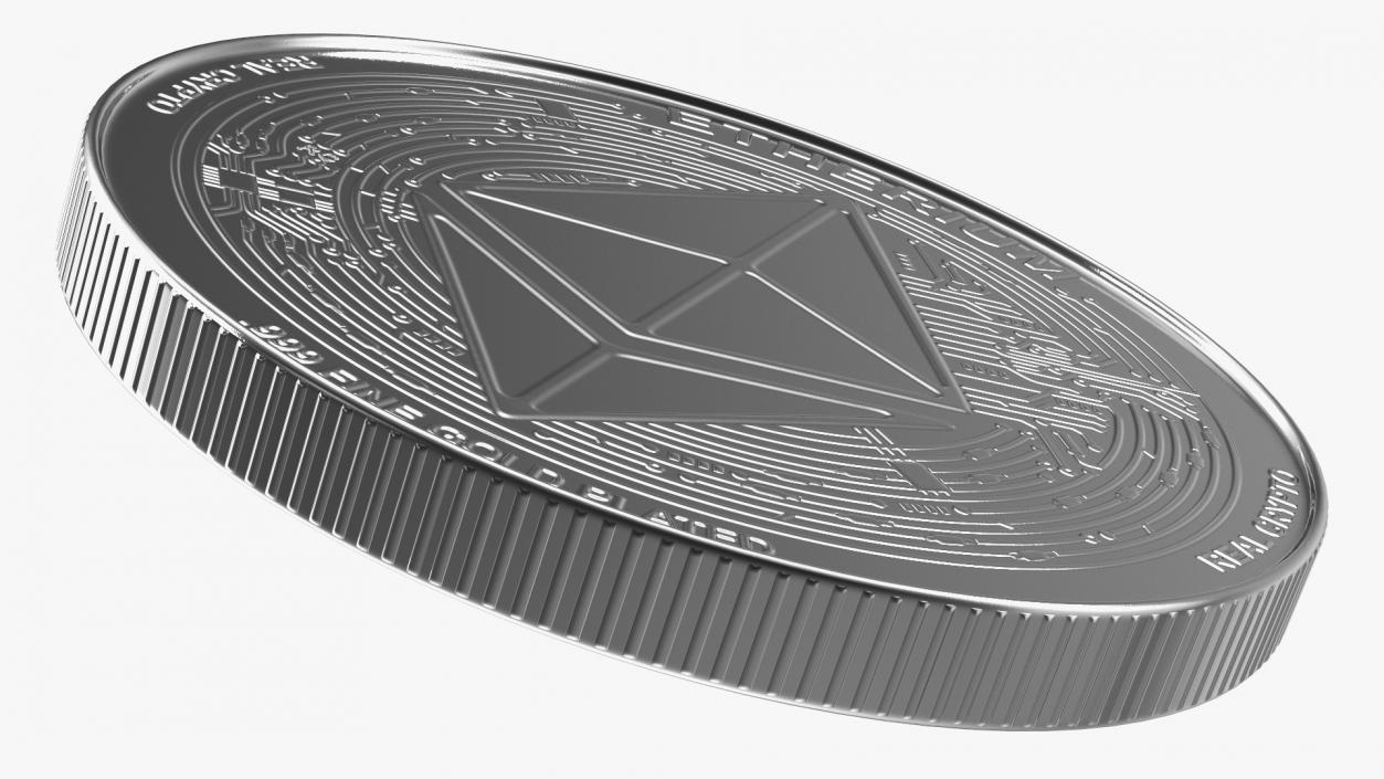 3D model Cryptocurrency Coins Silver Collection 2