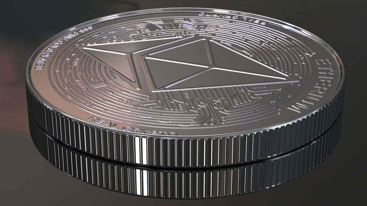 3D model Cryptocurrency Coins Silver Collection 2