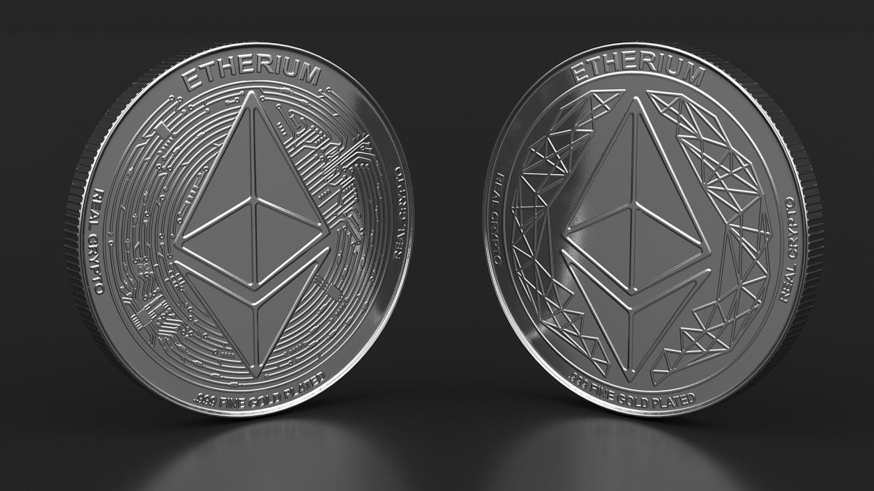 3D model Cryptocurrency Coins Silver Collection 2