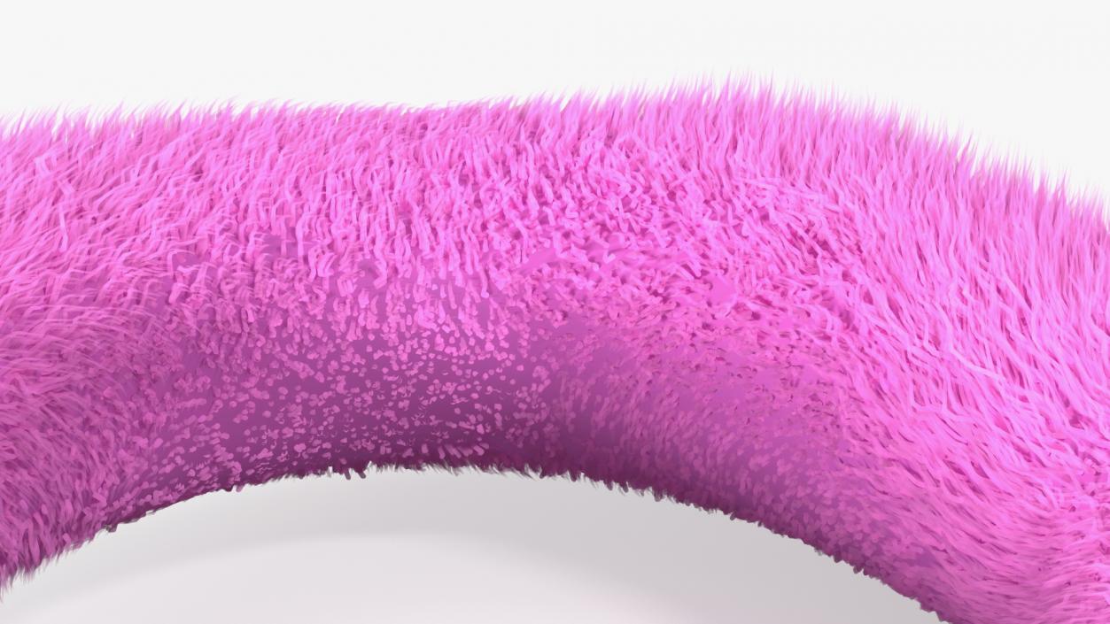 Fuzzy Pink Handcuffs Fur 3D model