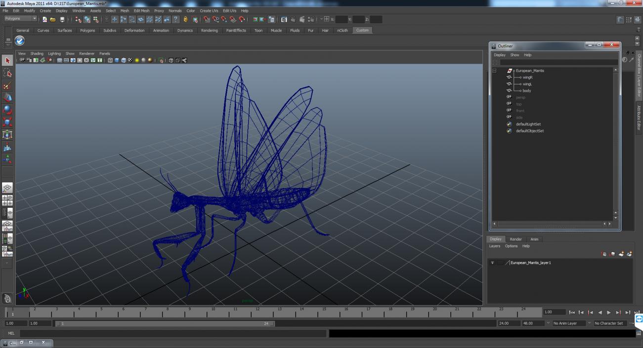 3D model European Mantis