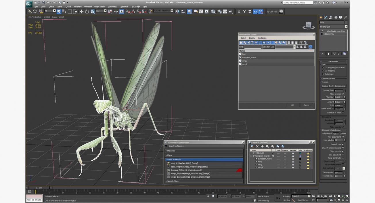 3D model European Mantis