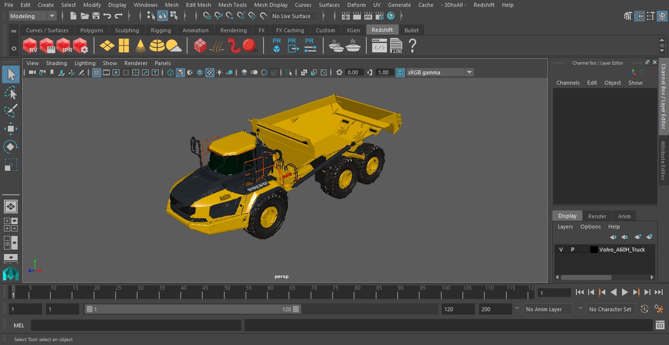 3D Volvo A60H Truck