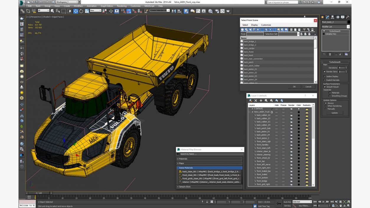 3D Volvo A60H Truck