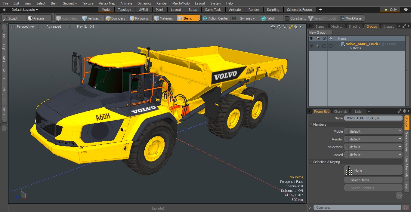 3D Volvo A60H Truck