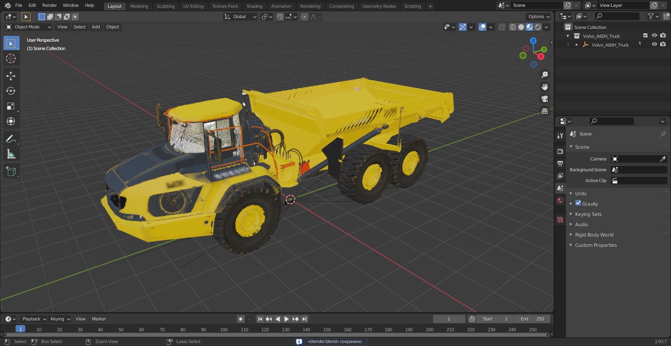 3D Volvo A60H Truck