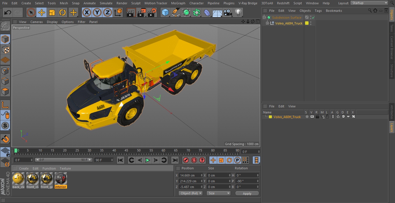 3D Volvo A60H Truck