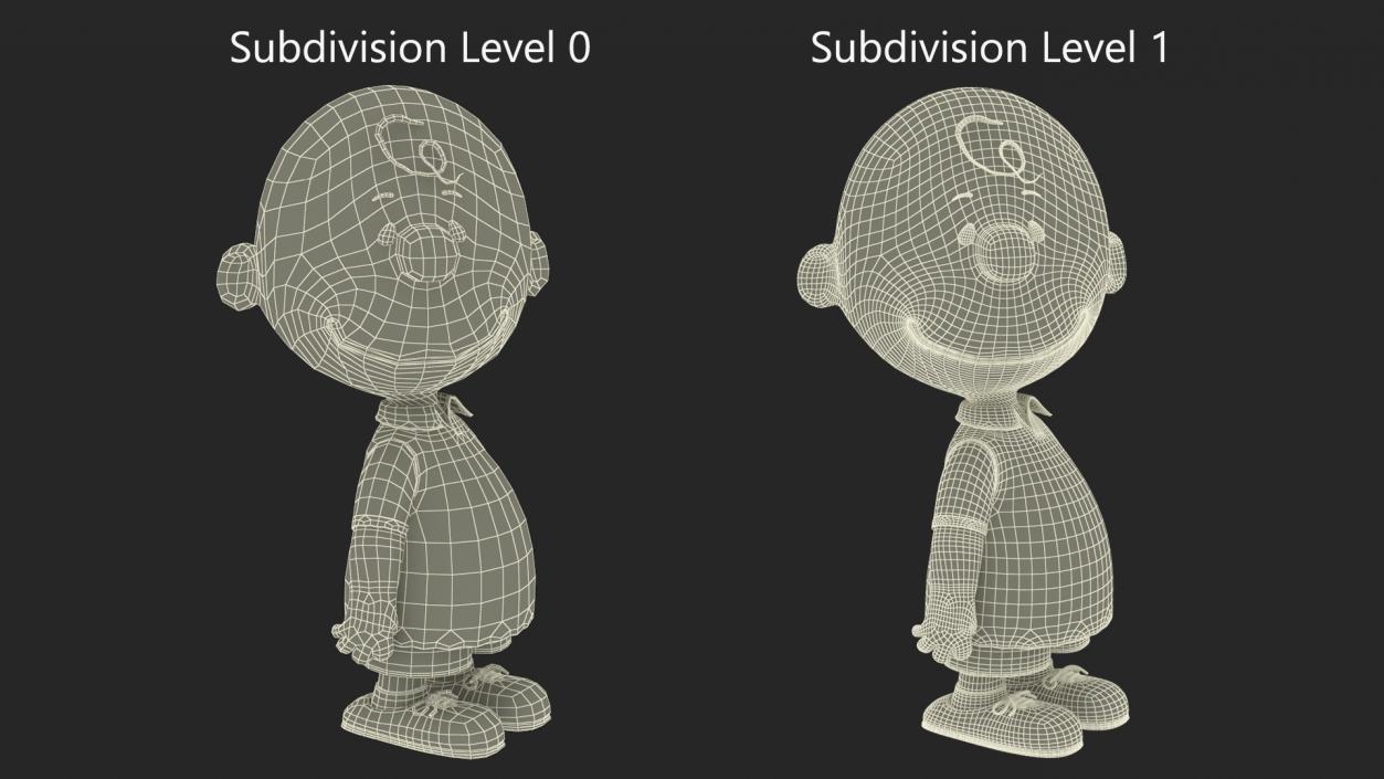 3D Charlie Brown Smiling Pose