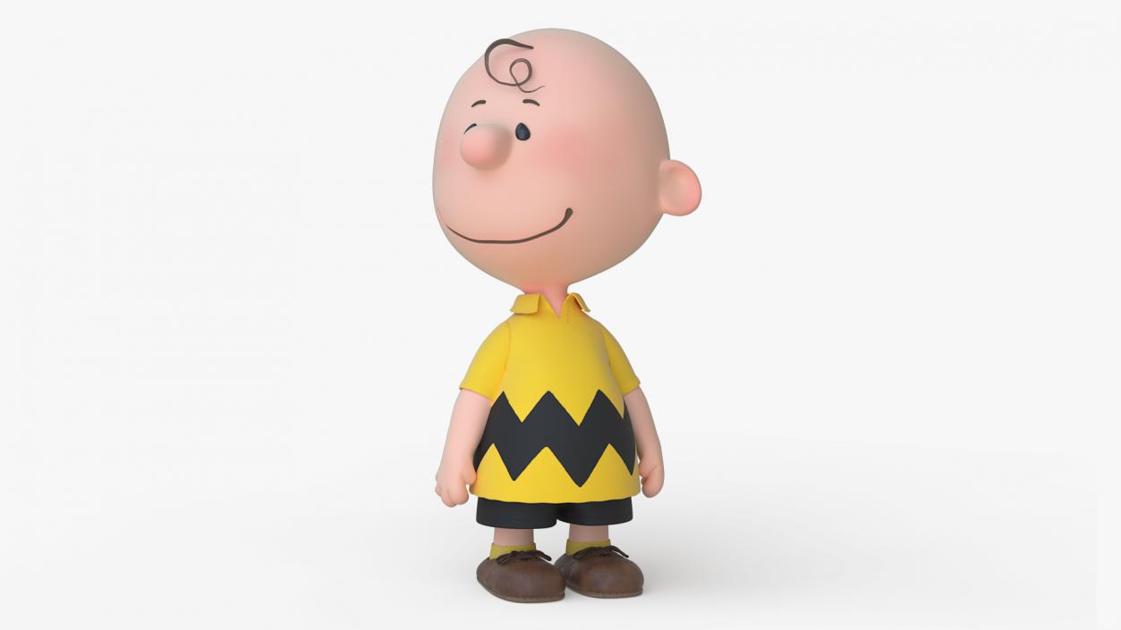 3D Charlie Brown Smiling Pose