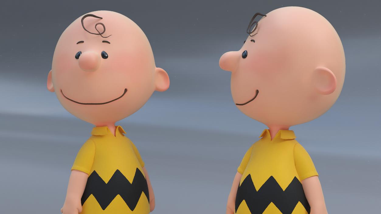 3D Charlie Brown Smiling Pose