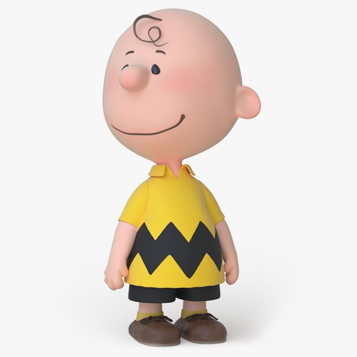 3D Charlie Brown Smiling Pose