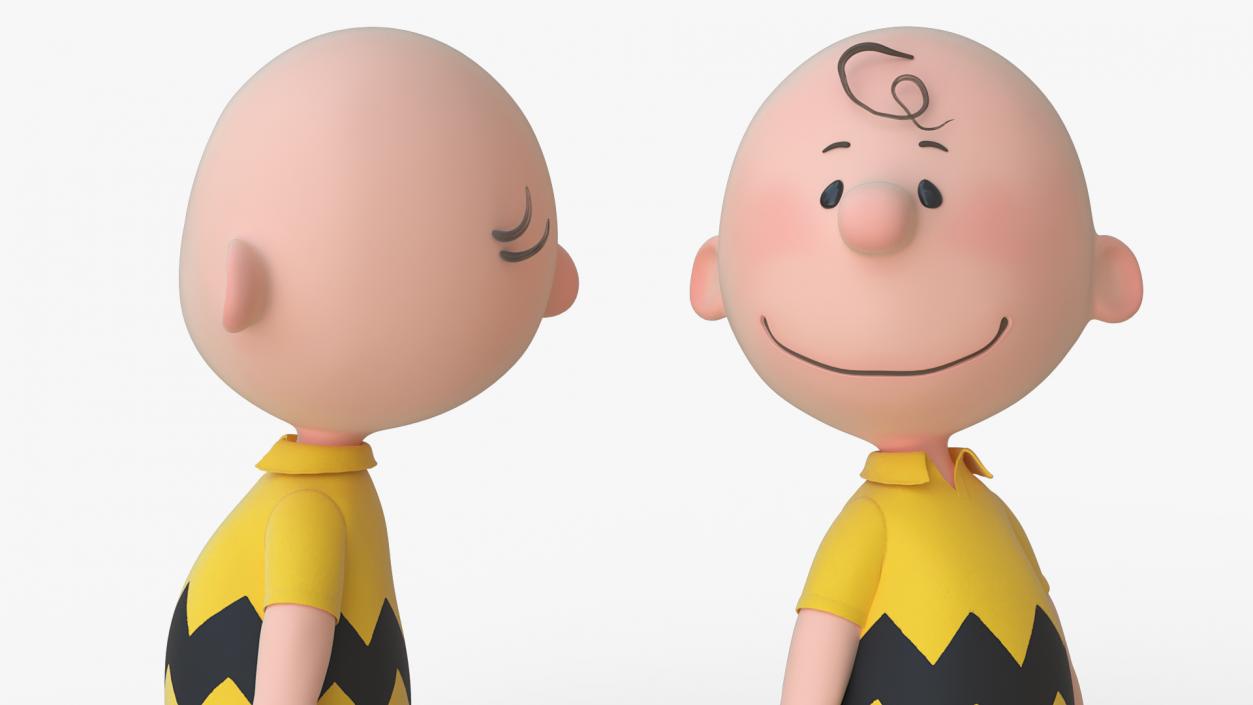 3D Charlie Brown Smiling Pose