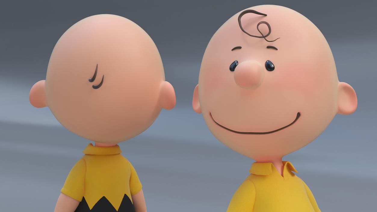 3D Charlie Brown Smiling Pose