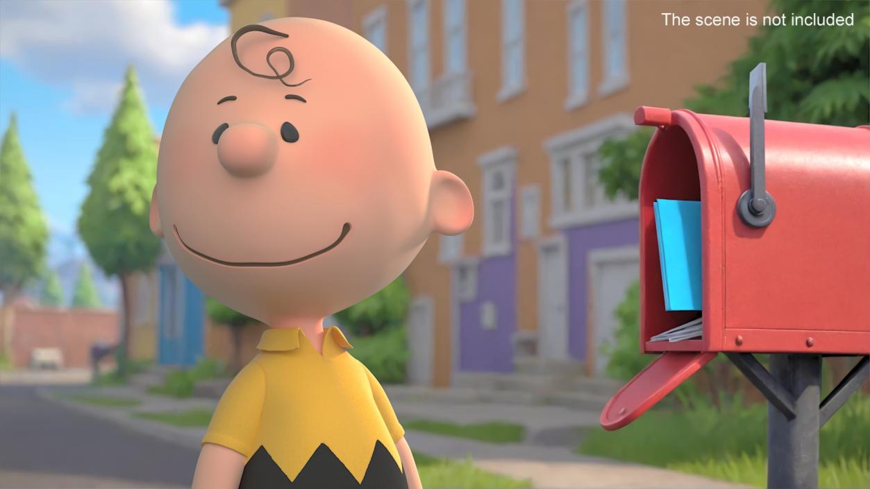 3D Charlie Brown Smiling Pose