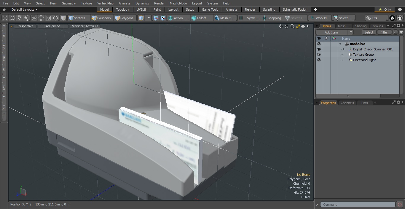 3D Digital Check Scanner