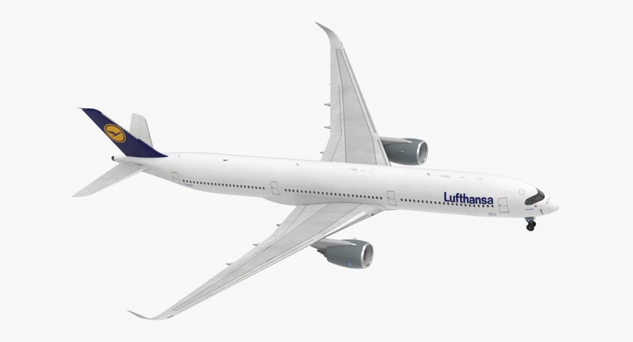 3D Airbus A350-1000 Lufthansa