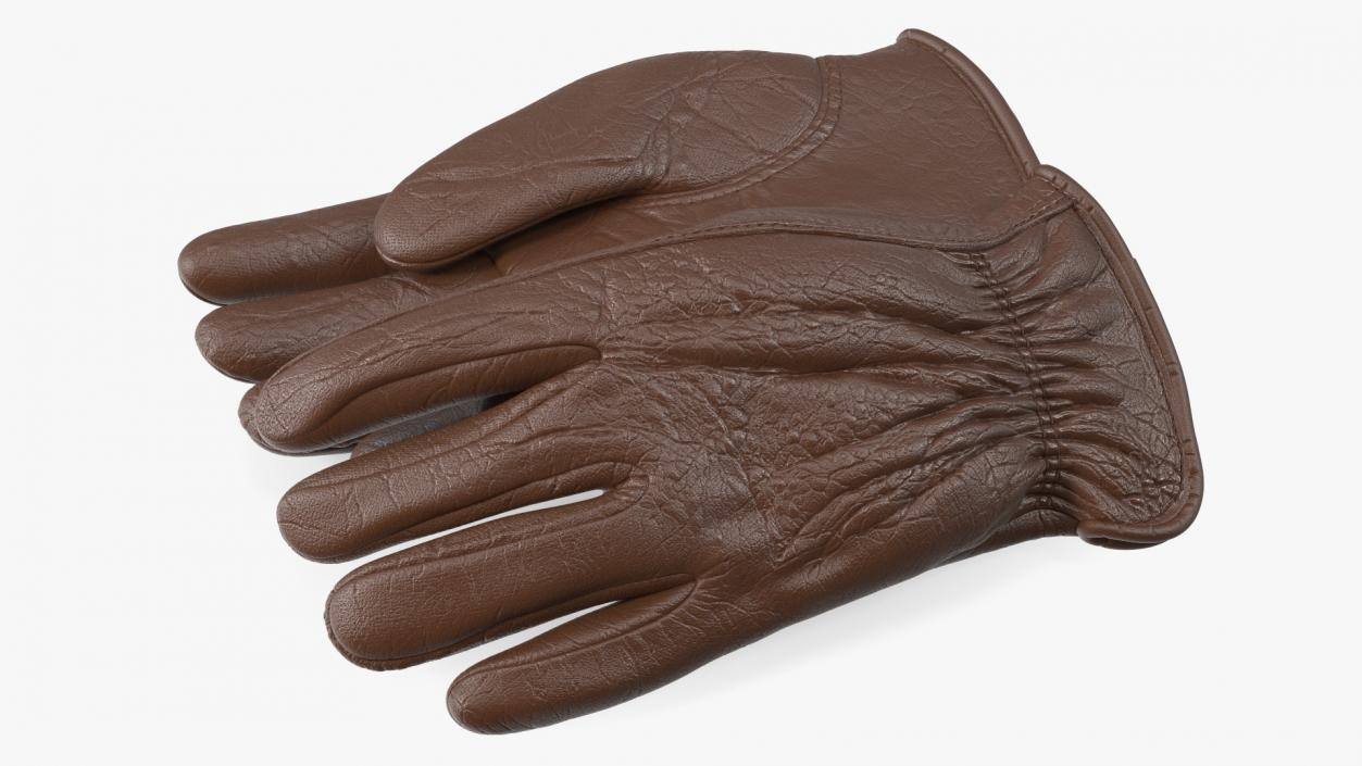 3D model Classic Mens Buffalo Leather Gloves