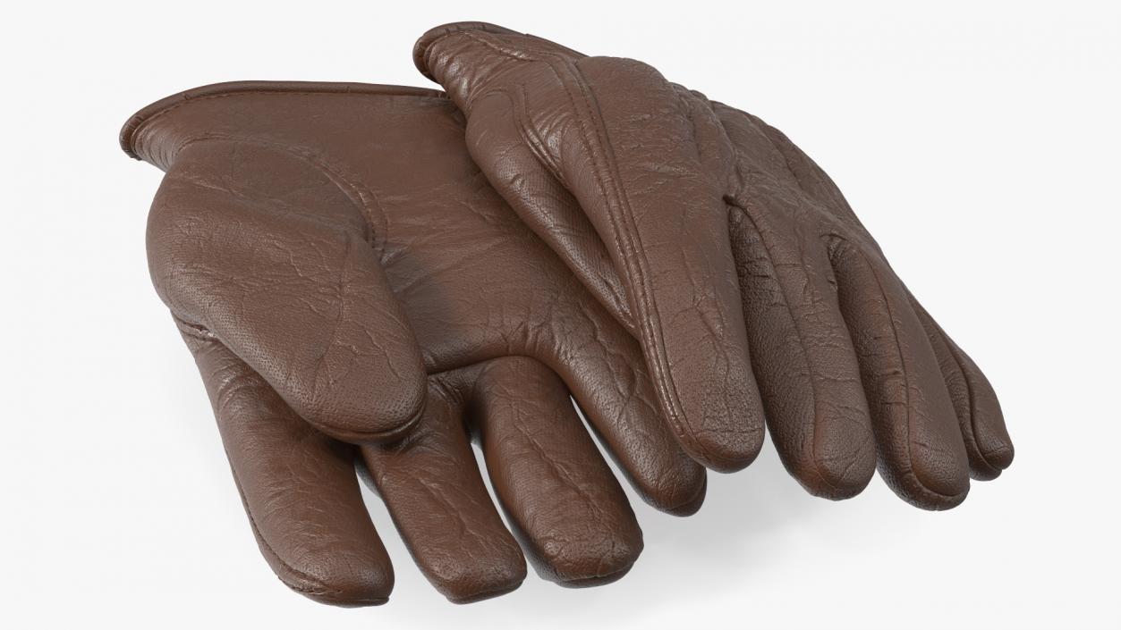 3D model Classic Mens Buffalo Leather Gloves