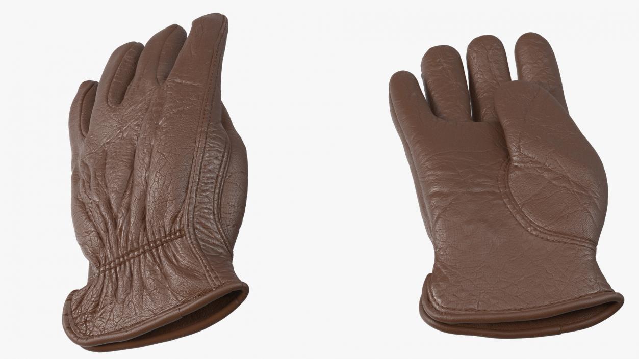 3D model Classic Mens Buffalo Leather Gloves