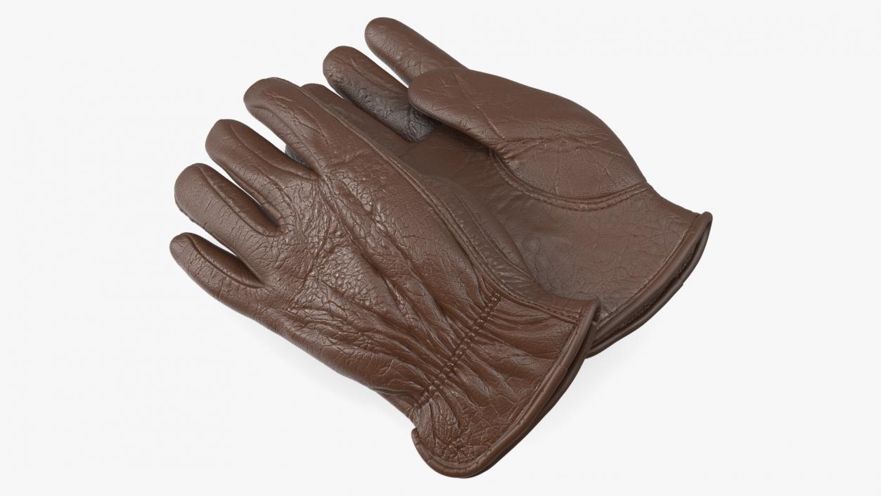 3D model Classic Mens Buffalo Leather Gloves