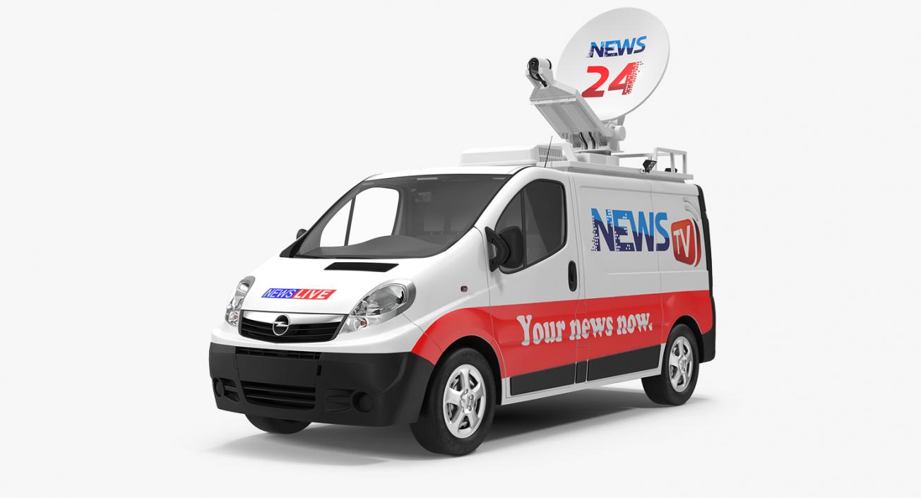 3D Opel Tv News Van