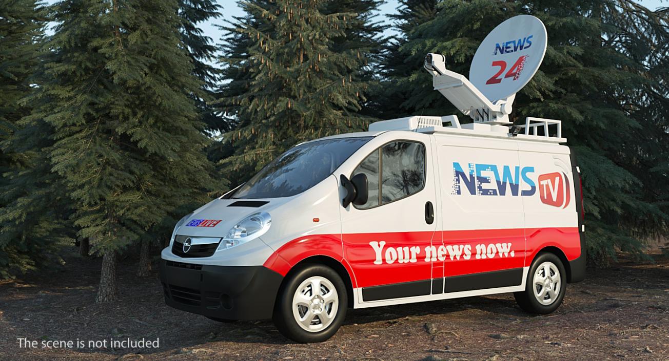 3D Opel Tv News Van