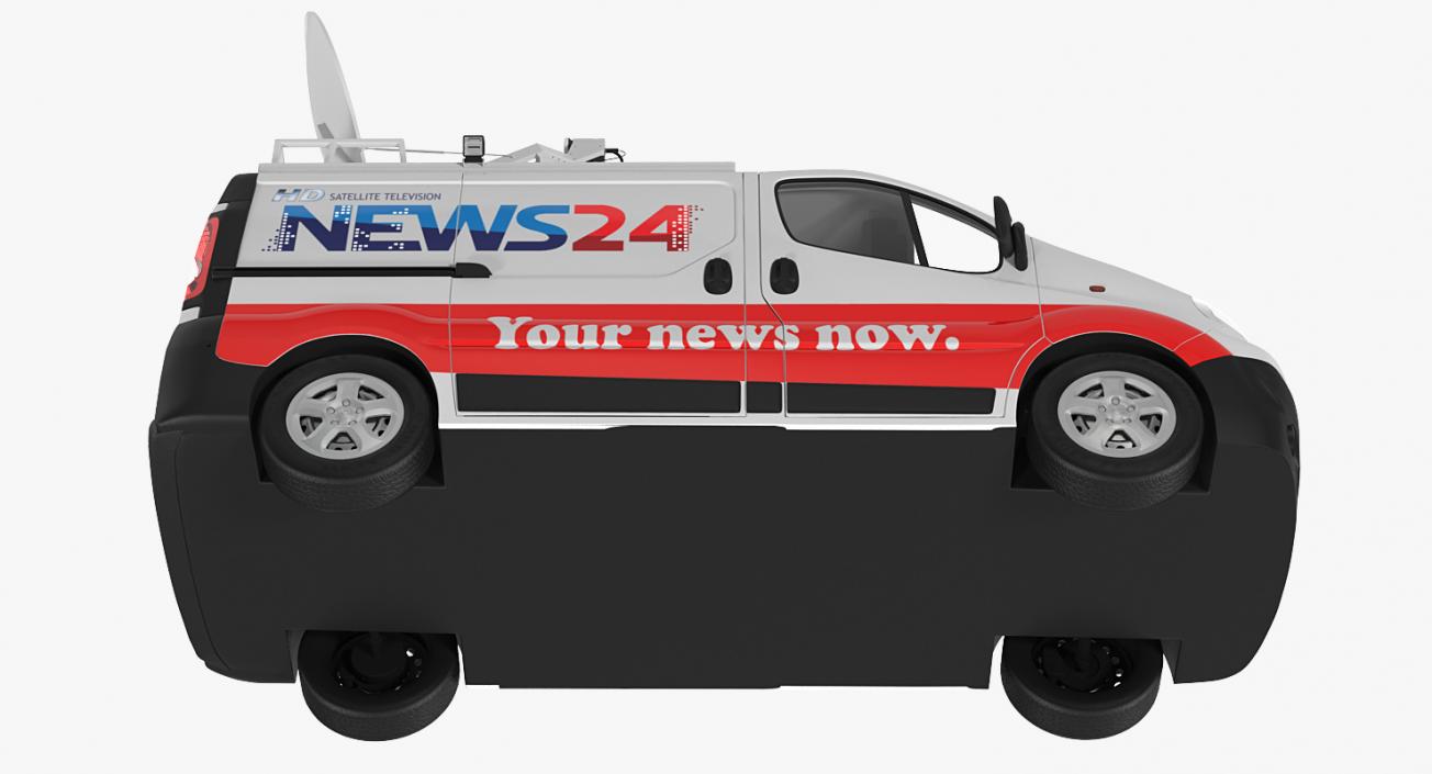 3D Opel Tv News Van