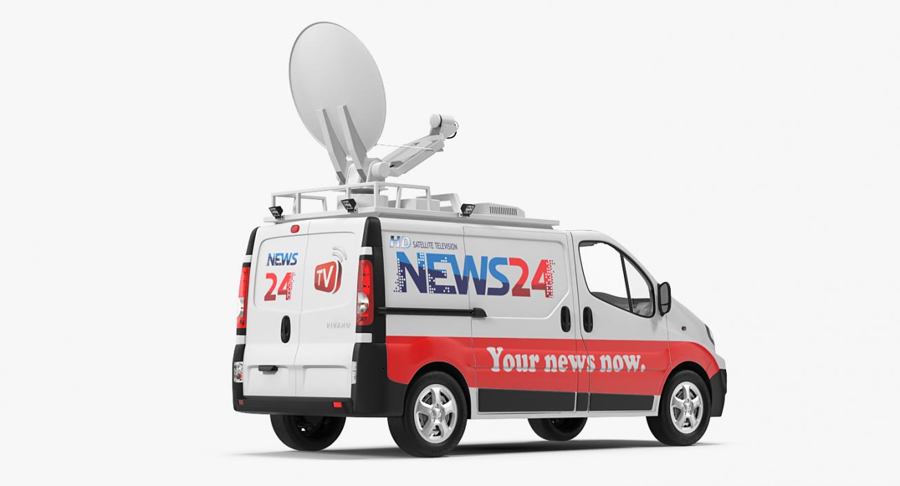 3D Opel Tv News Van